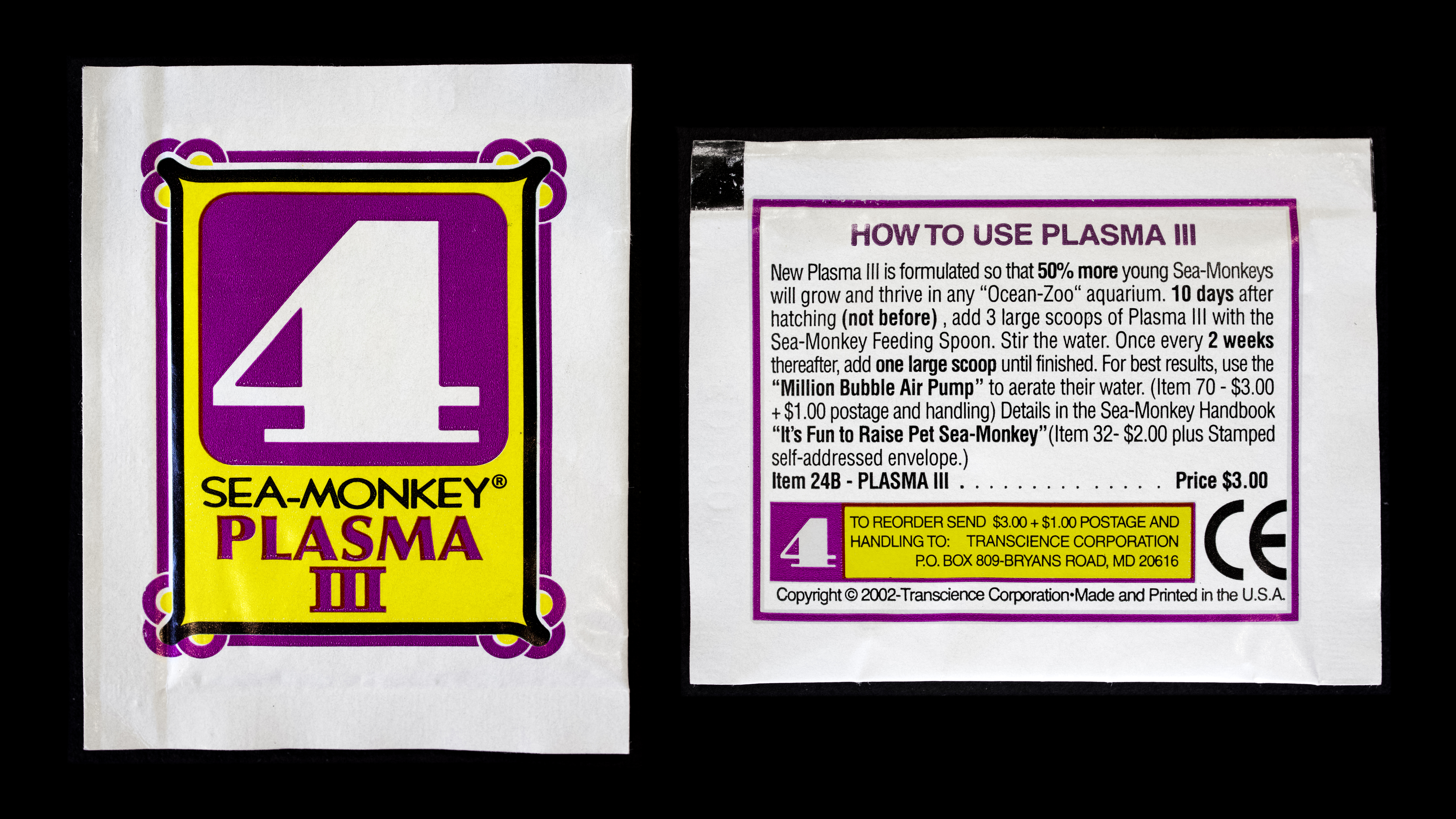 Sea Monkey Plasma 3 Packet