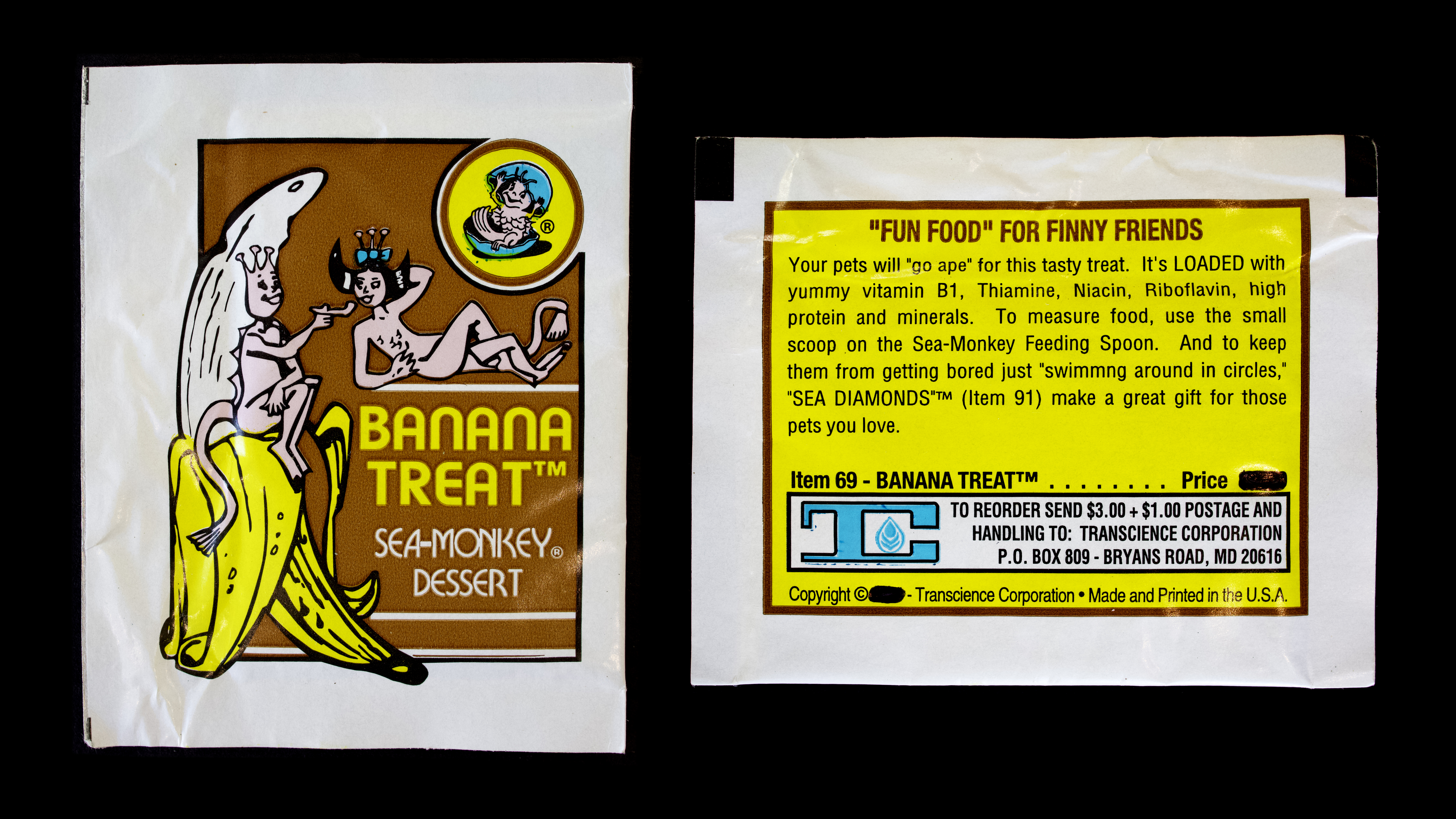 Sea Monkeys Banana Treat Packet